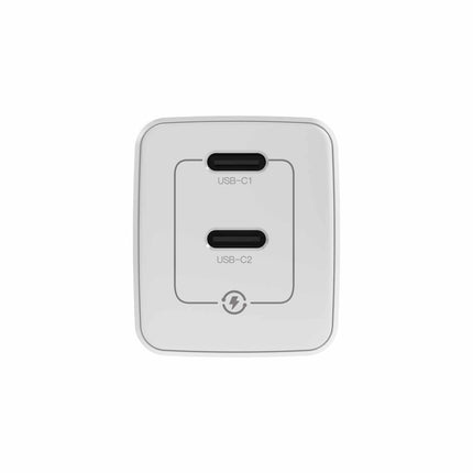 Wall Charger Dual USB-C GaN 35W PD and PPS White