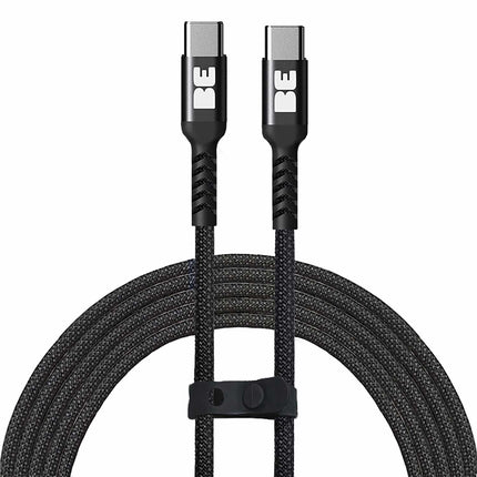 SpeedCharge Premium Braided Cable USB-C to USB-C 6ft 100W Black