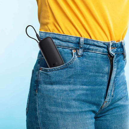 PowerFlex 5KPD 20W Powerbank with Built-In USB-C Cable Black