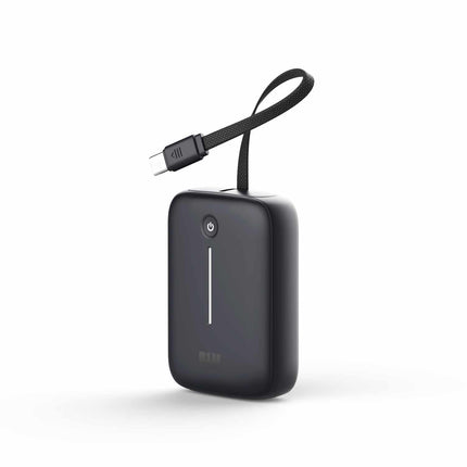 PowerFlex 10KPD 20W Powerbank with Built-In USB-C Cable Black
