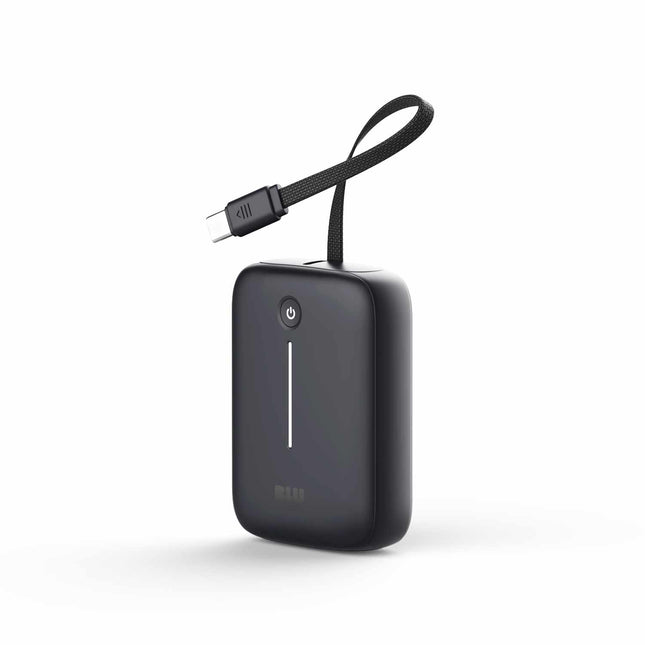 PowerFlex 10KPD 20W Powerbank with Built-In USB-C Cable Black