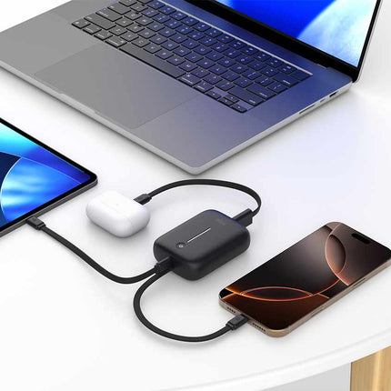 PowerFlex 10KPD 20W Powerbank with Built-In USB-C Cable Black