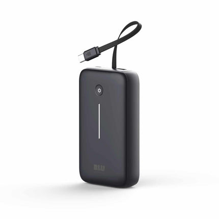 PowerFlex 20KPD 30W Powerbank with Built-In USB-C Cable Black