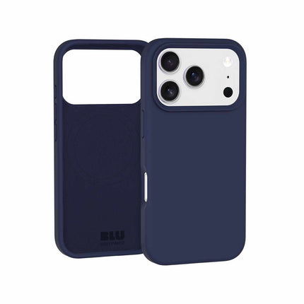 Silicone MagSasfe Case WITH Screen Protector iPhone 17 Pro Max Navy