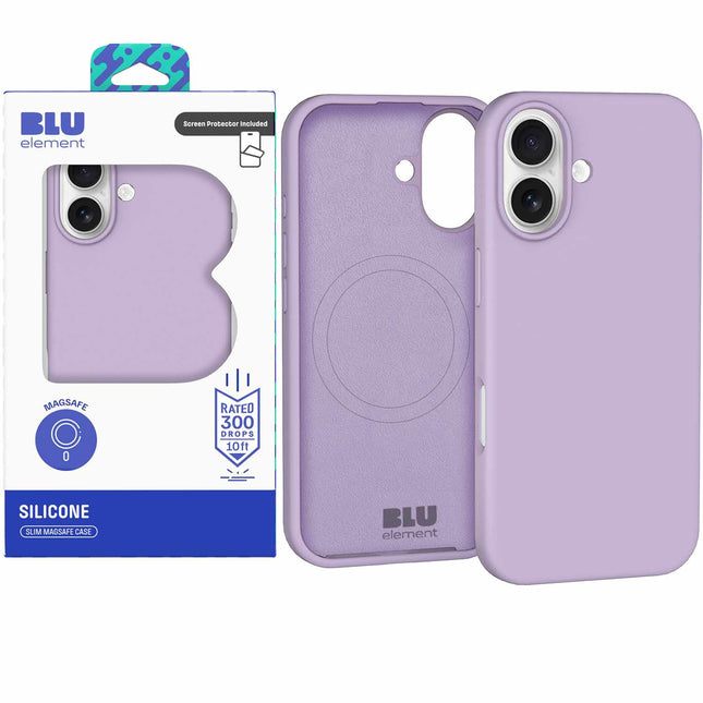 Silicone MagSasfe Case WITH Screen Protector iPhone 17 Lavender