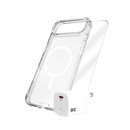 3-PACK TOTAL PROTECTION MagSafe Bundle (CASE GLASS CHARGER) iPhone Air Clear