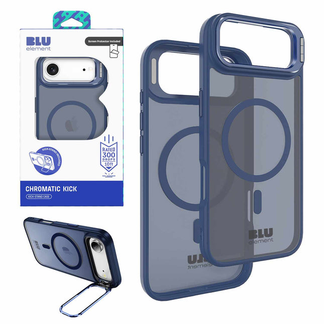 Chromatic Kick MagSafe Case WITH Screen Protector iPhone Air Navy