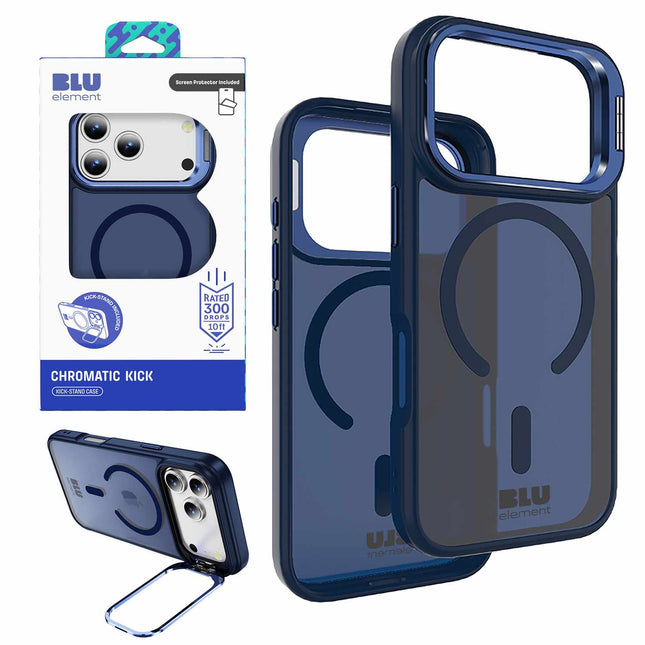 Chromatic Kick MagSafe Case WITH Screen Protector iPhone 17 Pro Max Navy