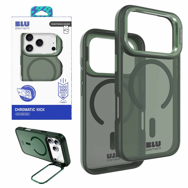 Chromatic Kick MagSafe Case WITH Screen Protector iPhone 17 Pro Max Sage Green