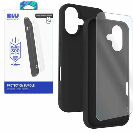 Gelskin Case WITH Screen Protector FOR IPHONE 16 - BLACK Black