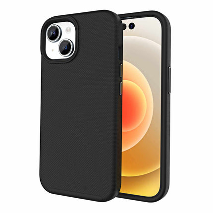 Armour Rugged WITH Screen Protector FOR iPhone 16E/14/13 - BLACK Black