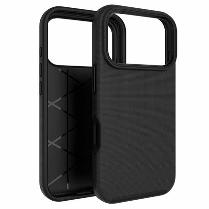 Armour Rugged WITH Screen Protector FOR iPhone 17 Pro Max - BLACK Black