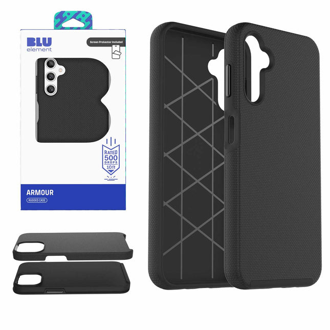 Armour Rugged WITH Screen Protector FOR SAMSUNG GALAXY A17/A16 - BLACK Black