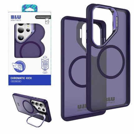 Chromatic Kick w/Magnets Case WITH Screen Protector for S26 Ultra Deep Violet