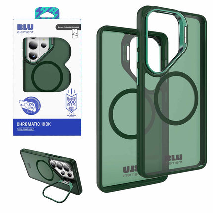 Chromatic Kick w/Magnets Case WITH Screen Protector for S26 Ultra Sage Green